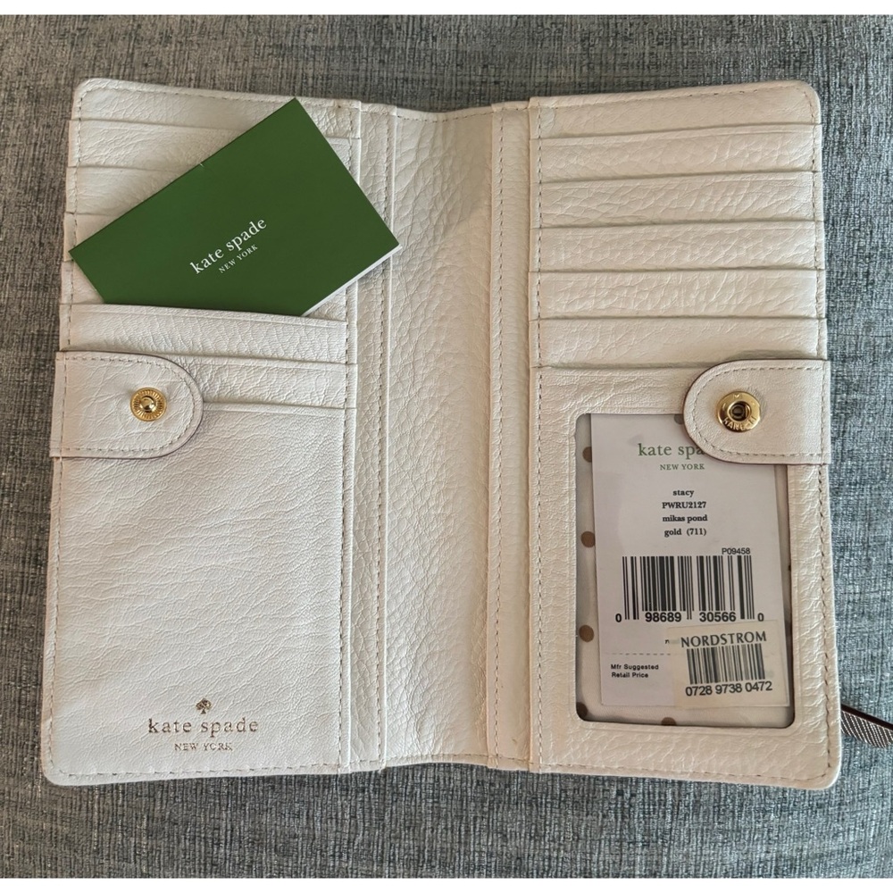 Brand New Kate Spade Gold Leather Wallet